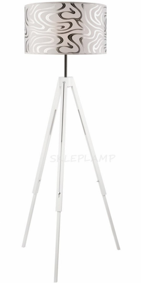 DREWNIANA LAMPA PODŁOGOWA SOFIA BIAŁA DREWNIANA LAMPA PODŁOGOWA SOFIA BIAŁA