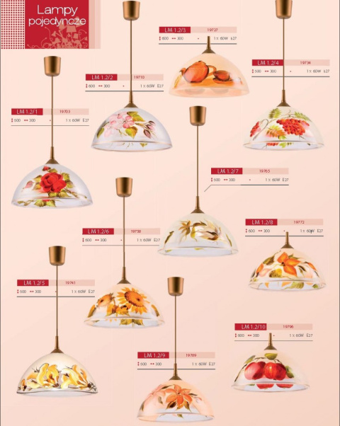 1 LAMPA KUCHENNA RĘCZNIE MALOWANA ORCHIDEA 1 LAMPA KUCHENNA RĘCZNIE MALOWANA ORCHIDEA