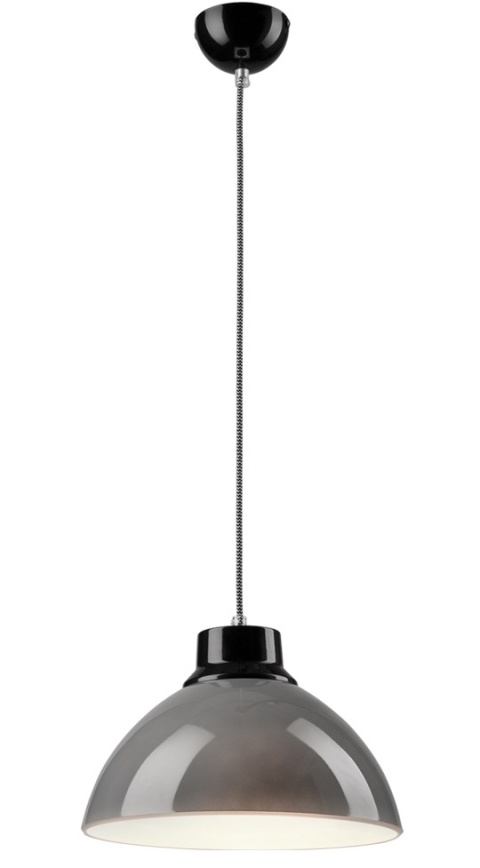 1 NOWOCZESNA LAMPA WISZĄCA SZARA / CZARNA SZKŁO 30 cm 1 NOWOCZESNA LAMPA WISZĄCA SZARA / CZARNA SZKŁO 30 cm
