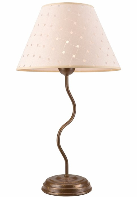 1 LAMPKA NOCNA FABRIZIO BRĄZOWA Z ABAŻUREM 1 LAMPKA NOCNA FABRIZIO BRĄZOWA Z ABAŻUREM