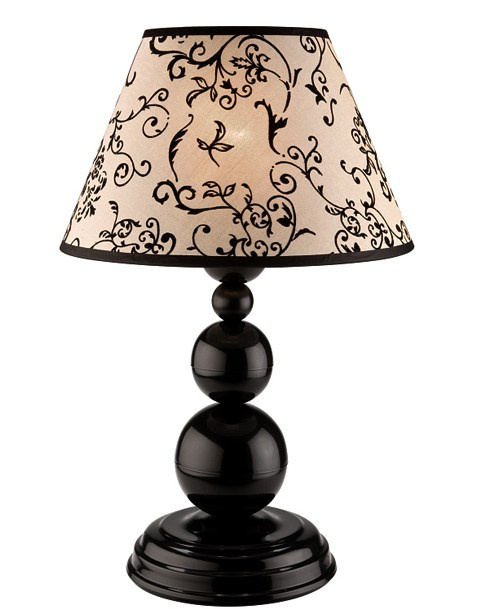 BOULI lampka nocna czarna z abażurem BOULI lampka nocna czarna z abażurem