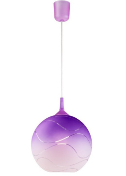 BALL WAVE lampa wisząca kula 1-punktowa fioletowa
