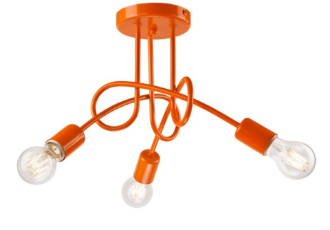 3 NOWOCZESNA LAMPA SUFITOWA CAMILLA SUPEŁEK EDISON LOFT ORANGE 3 NOWOCZESNA LAMPA SUFITOWA CAMILLA SUPEŁEK EDISON LOFT ORANGE