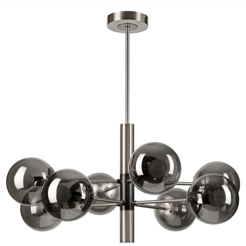 SUPER PROMOCJA!! Lampa sufitowa 8-punktowa srebrna ROLLO E14