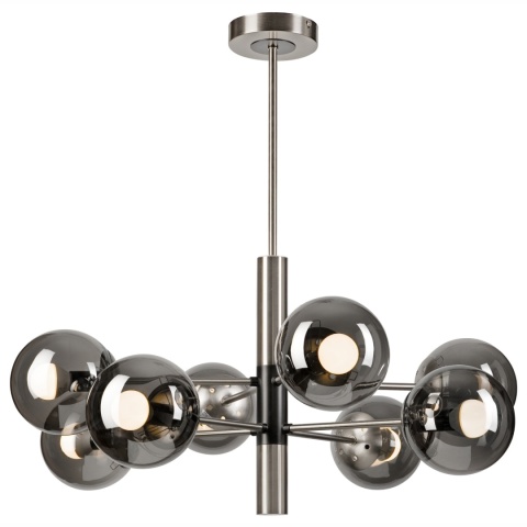 SUPER PROMOCJA!! Lampa sufitowa 8-punktowa srebrna ROLLO E14