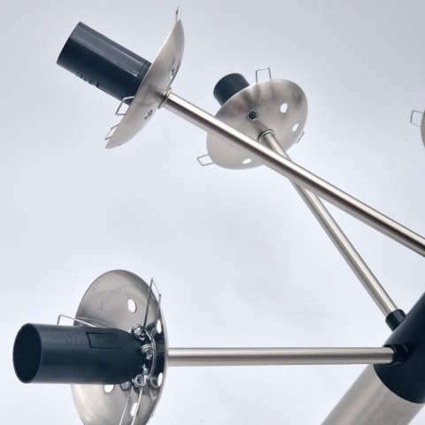 SUPER PROMOCJA!! Lampa sufitowa 8-punktowa srebrna ROLLO E14