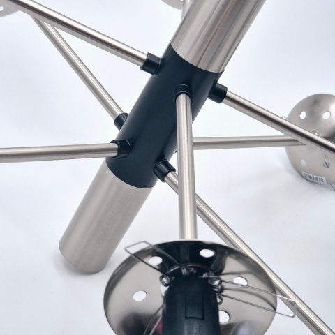 SUPER PROMOCJA!! Lampa sufitowa 8-punktowa srebrna ROLLO E14