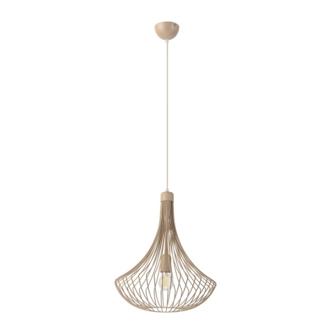 Lampa wisząca BALERINA druciana BEŻ 1-punktowa E27