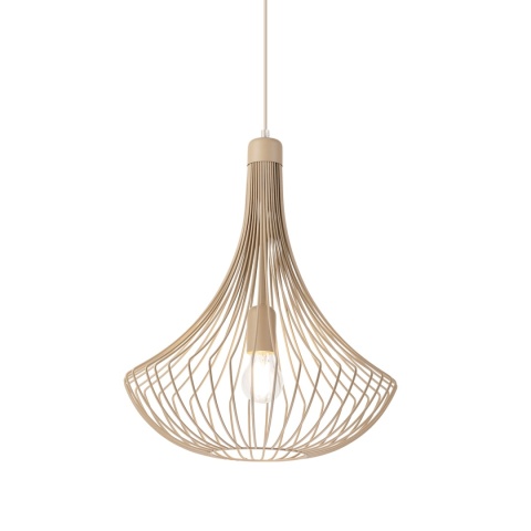 Lampa wisząca BALERINA druciana BEŻ 1-punktowa E27