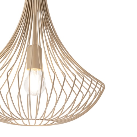 Lampa wisząca BALERINA druciana BEŻ 1-punktowa E27