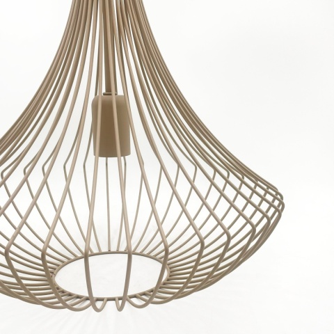 Lampa wisząca BALERINA druciana BEŻ 1-punktowa E27