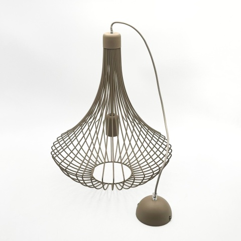 Lampa wisząca BALERINA druciana BEŻ 1-punktowa E27