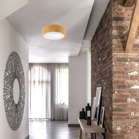 Lampa DANTE plafon sufitowy 1-punktowy 26 cm imitacja drewna E27