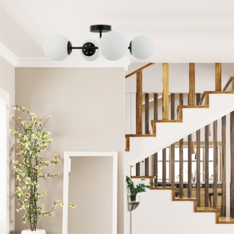 Lampa sufitowa 4-punktowa MADDIE E14 - CZARNA