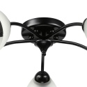 Lampa sufitowa ARCO 5-punktowa CZARNA E27 transparentne klosze