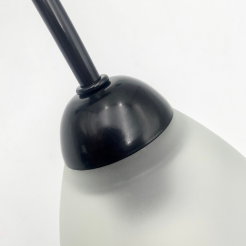 Lampa sufitowa ARCO 5-punktowa CZARNA E27 transparentne klosze