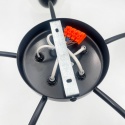 Lampa sufitowa ARCO 5-punktowa CZARNA E27 transparentne klosze