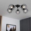 Lampa sufitowa ARCO 5-punktowa CZARNA E27 klosze metalowe DIAMENT