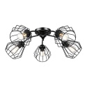 Lampa sufitowa ARCO 5-punktowa CZARNA E27 klosze metalowe DIAMENT
