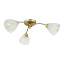 Lampa sufitowa ARCO 3-punktowa ZŁOTA E27 transparentne klosze