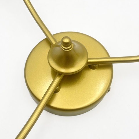 Lampa sufitowa ARCO 3-punktowa ZŁOTA E27 transparentne klosze