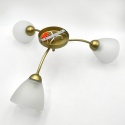 Lampa sufitowa ARCO 3-punktowa ZŁOTA E27 transparentne klosze