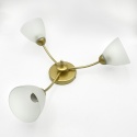Lampa sufitowa ARCO 3-punktowa ZŁOTA E27 transparentne klosze