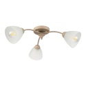 Lampa sufitowa ARCO 3-punktowa BEŻOWA E27 transparentne klosze