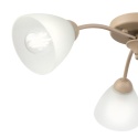 Lampa sufitowa ARCO 3-punktowa BEŻOWA E27 transparentne klosze