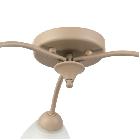 Lampa sufitowa ARCO 3-punktowa BEŻOWA E27 transparentne klosze