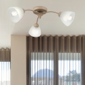 Lampa sufitowa ARCO 3-punktowa BEŻOWA E27 transparentne klosze