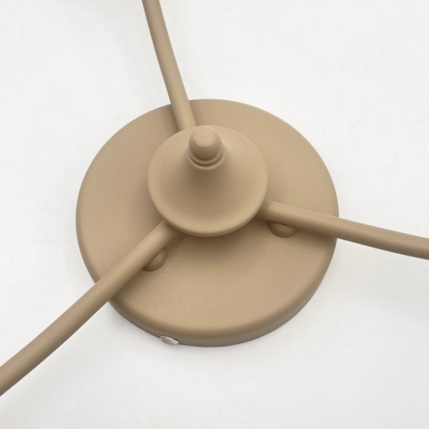 Lampa sufitowa ARCO 3-punktowa BEŻOWA E27 transparentne klosze