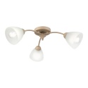 Lampa sufitowa ARCO 3-punktowa BEŻOWA E27 transparentne klosze