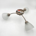 Lampa sufitowa ARCO 3-punktowa BEŻOWA E27 transparentne klosze