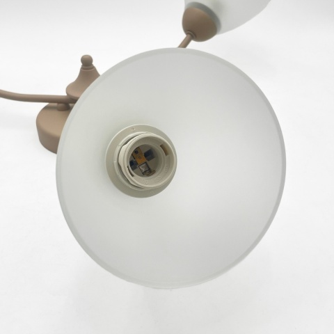 Lampa sufitowa ARCO 3-punktowa BEŻOWA E27 transparentne klosze