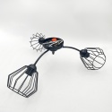 Lampa sufitowa ARCO 3-punktowa CZARNA E27 klosze metalowe DIAMENT