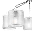Lampa sufitowa LUCERO 5-punktowa CHROM/CZARNY E27 srebrne abażury