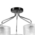 Lampa sufitowa LUCERO 5-punktowa CHROM/CZARNY E27 srebrne abażury