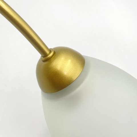 Lampa sufitowa ARCO 5-punktowa ZŁOTA E27 transparentne klosze