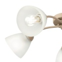 Lampa sufitowa ARCO 5-punktowa BEŻOWA E27 transparentne klosze