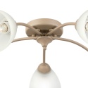 Lampa sufitowa ARCO 5-punktowa BEŻOWA E27 transparentne klosze