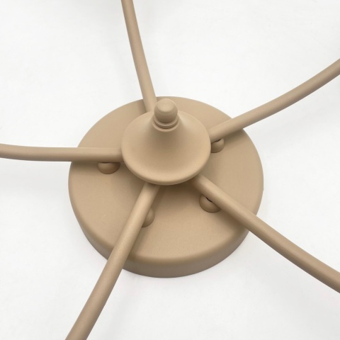 Lampa sufitowa ARCO 5-punktowa BEŻOWA E27 transparentne klosze