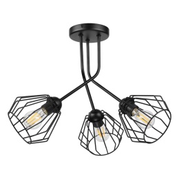 Lampa sufitowa ESTRELLA 3-punktowa E27 - klosze metalowe DIAMENT