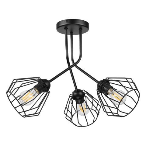 Lampa sufitowa ESTRELLA 3-punktowa E27 - klosze metalowe DIAMENT