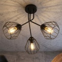 Lampa sufitowa ESTRELLA 3-punktowa E27 - klosze metalowe DIAMENT