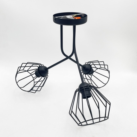 Lampa sufitowa ESTRELLA 3-punktowa E27 - klosze metalowe DIAMENT