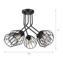 Lampa sufitowa ESTRELLA 5-punktowa E27 - klosze metalowe DIAMENT