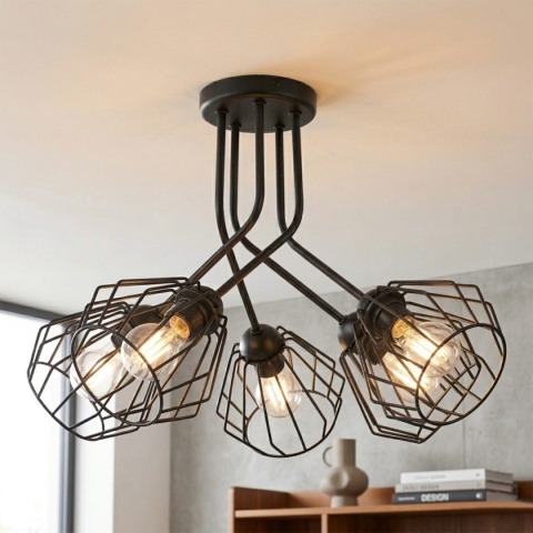 Lampa sufitowa ESTRELLA 5-punktowa E27 - klosze metalowe DIAMENT