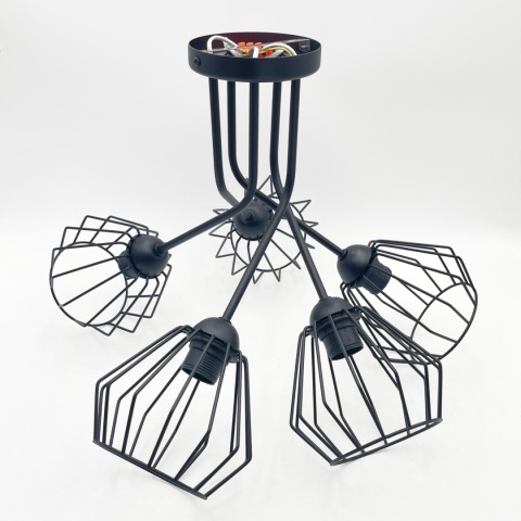 Lampa sufitowa ESTRELLA 5-punktowa E27 - klosze metalowe DIAMENT