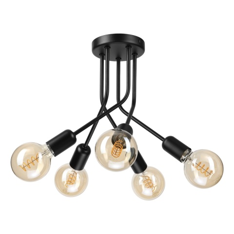 Lampa sufitowa ESTRELLA 5-punktowa CZARNY E27